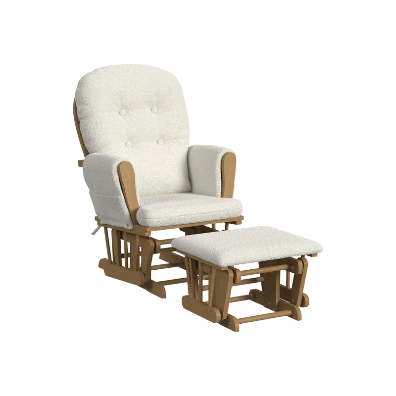 Kennedy Hoop Back W/Ottoman - Vanilla
