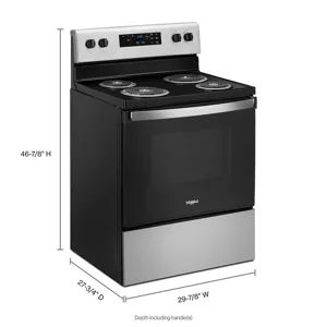 4.8 Cu. Ft. electric Range With Keep Warm Setting - Stainless Steel