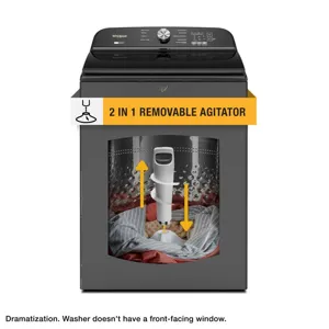 5.2-5.3 Cu. Ft. Whirlpool® Top Load Washer With Removable Agitator - Volcano Black