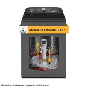 5.2-5.3 Cu. Ft. Whirlpool® Top Load Washer With Removable Agitator - Volcano Black