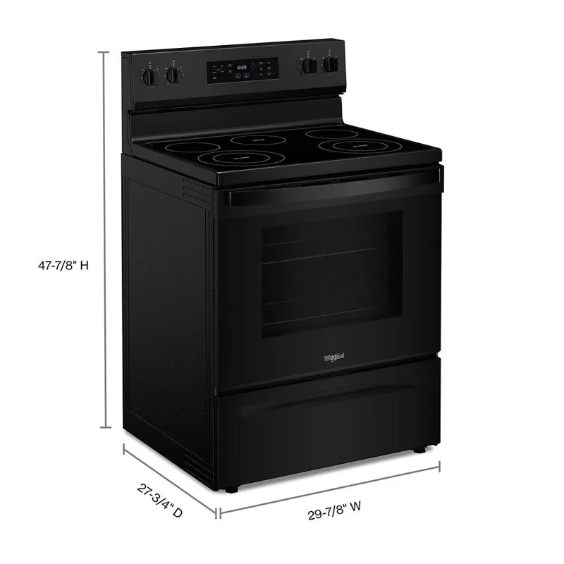 30-Inch Electric Range With Steam Clean - Black