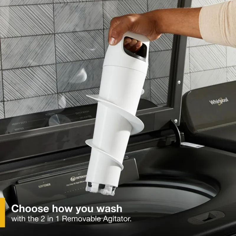 5.2-5.3 Cu. Ft. Whirlpool® Top Load Washer With Removable Agitator - Volcano Black