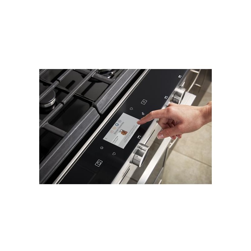 5.8 cu. ft. Smart Slidein Gas Range with EZ2Lift™ Hinged CastIron