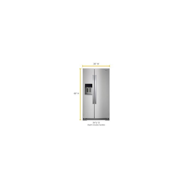 36-inch Wide Side-by-Side Refrigerator - 28 cu. ft. by Whirlpool