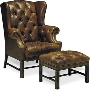 Leather Ottoman