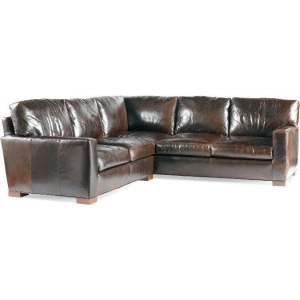 Leather Right Arm Corner Sofa