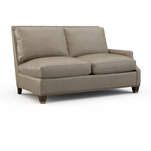 Leather Right Arm Loveseat