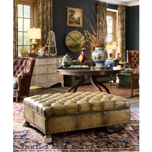 Leather Storage Ottoman