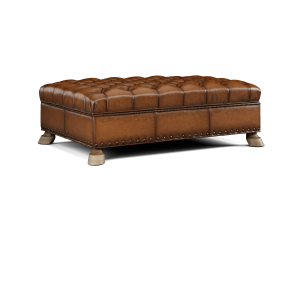 Leather Storage Ottoman