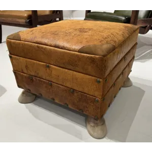 Leather Ottoman