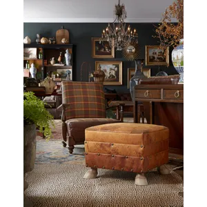 Leather Ottoman