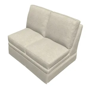 Leather Sectional Armless Loveseat