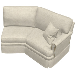 Leather Sectional Right Arm Angle Loveseat