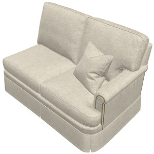 Leather Sectional Right Arm Loveseat