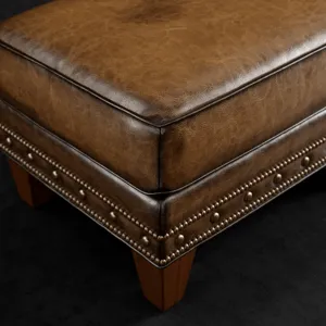 Leather Ottoman