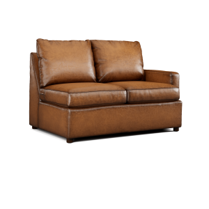 Leather Right Arm Loveseat