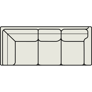 Leather Right Arm Corner Sofa