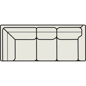 Leather Right Arm Corner Sofa