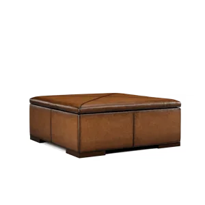 Leather Storage Ottoman