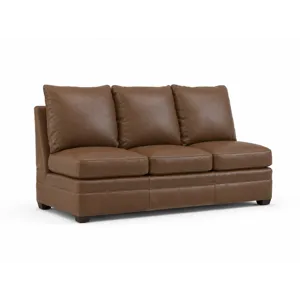 Leather Sectional Armless Sofa