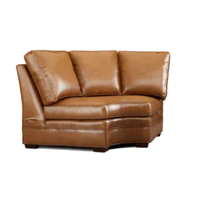 Leather Sectional Curved Corner Loveseat