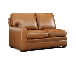 Leather Sectional Left Arm Loveseat