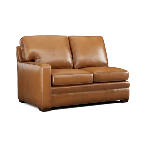Leather Sectional Left Arm Loveseat