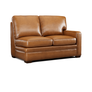 Leather Sectional Right Arm Loveseat