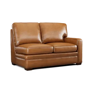 Leather Sectional Right Arm Loveseat