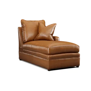 Leather Sectional Right Arm Chaise