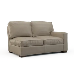 Leather Right Arm Loveseat