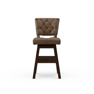 Leather Armless Swivel Bar Stool
