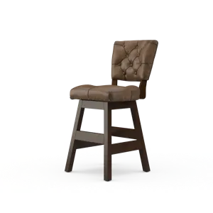 Leather Armless Swivel Bar Stool