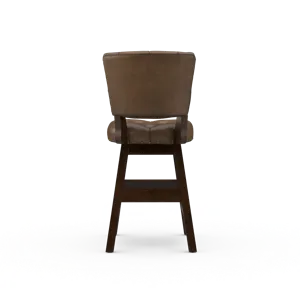 Leather Armless Swivel Bar Stool