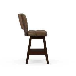 Leather Armless Swivel Bar Stool