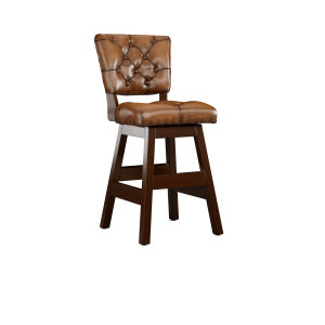 Leather Armless Swivel Bar Stool