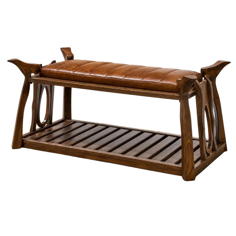 Leather Ottoman