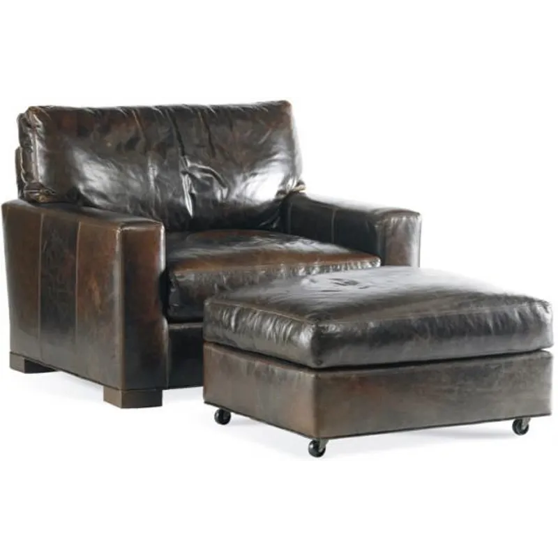 Leather Ottoman