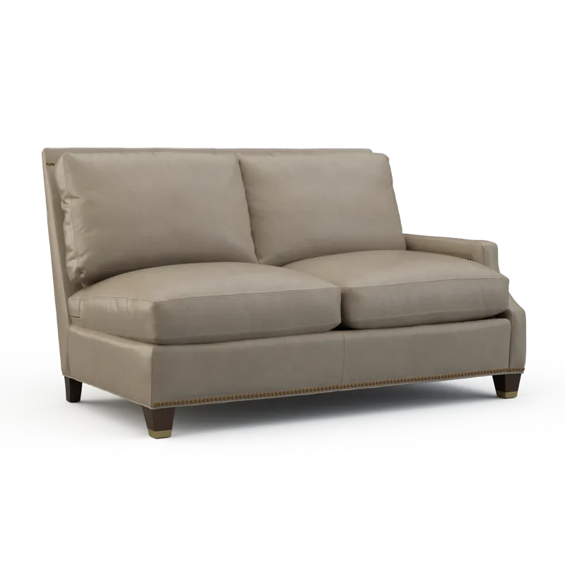 Leather Right Arm Loveseat