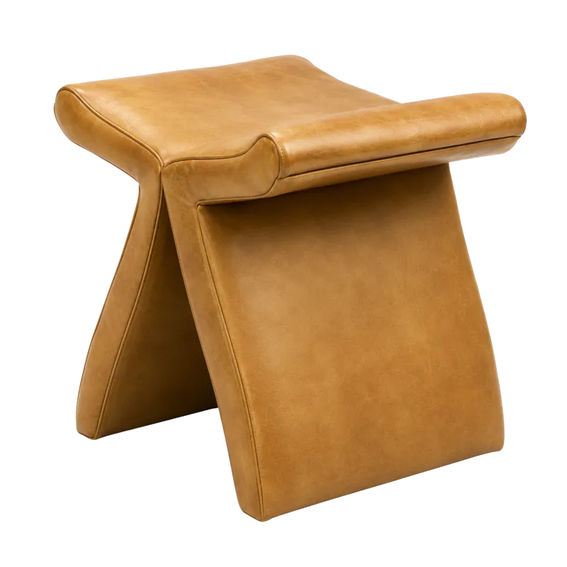 Leather Ottoman