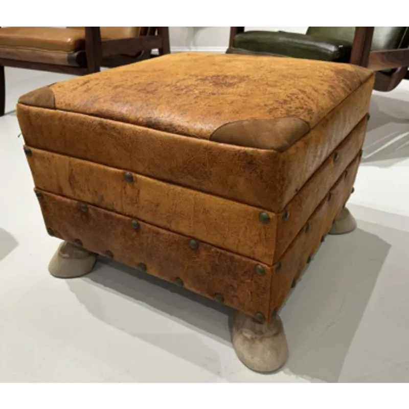 Leather Ottoman