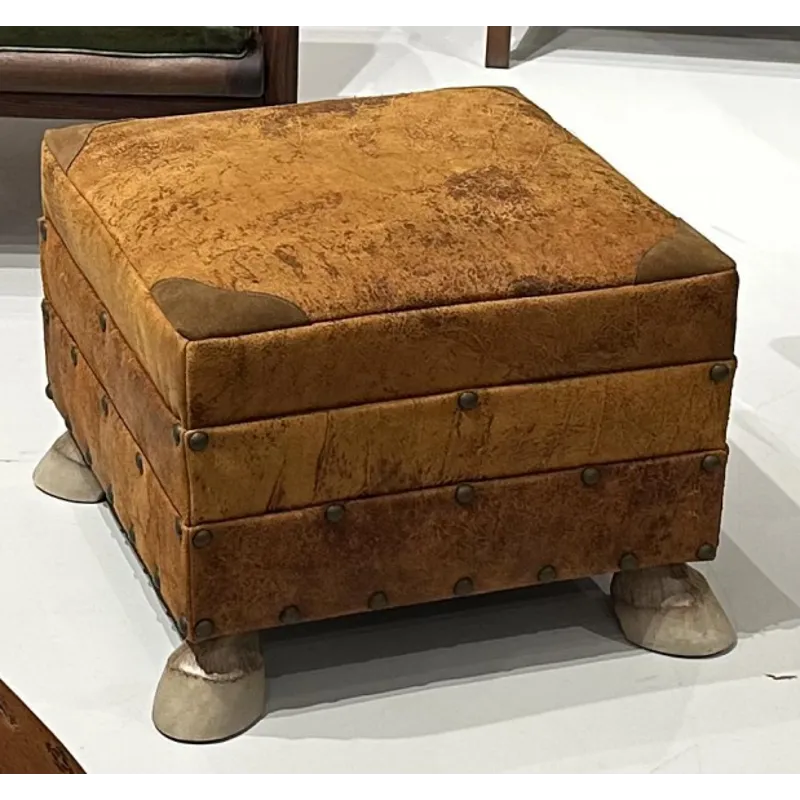 Leather Ottoman