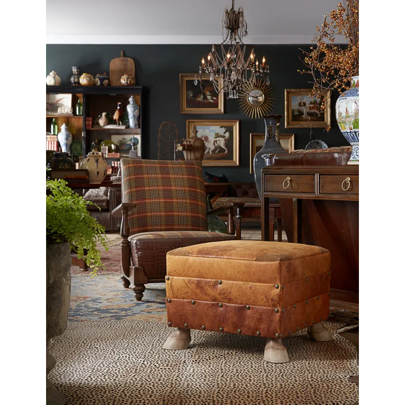 Leather Ottoman