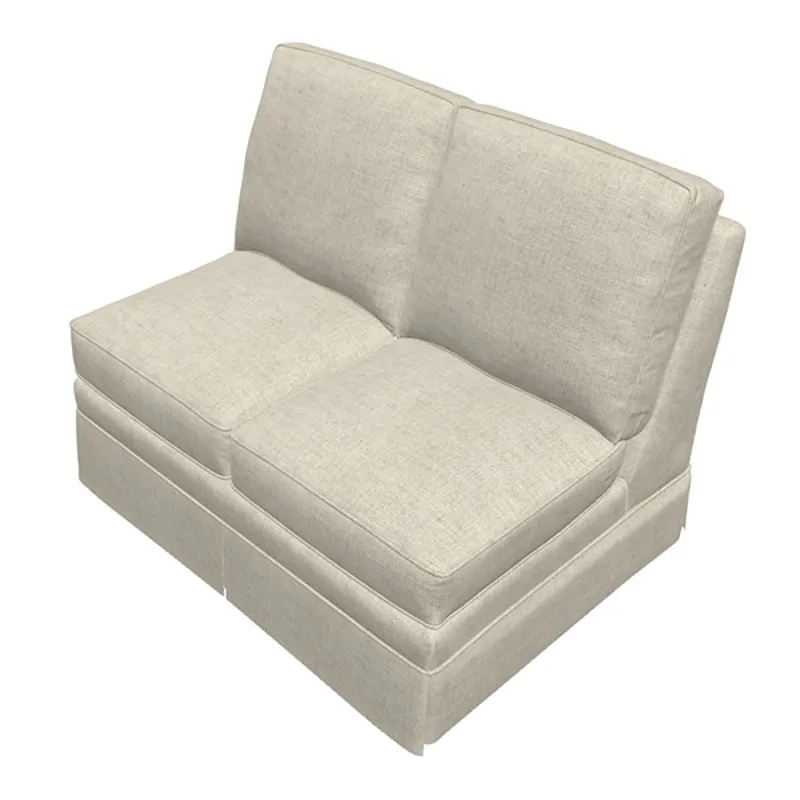 Leather Sectional Armless Loveseat