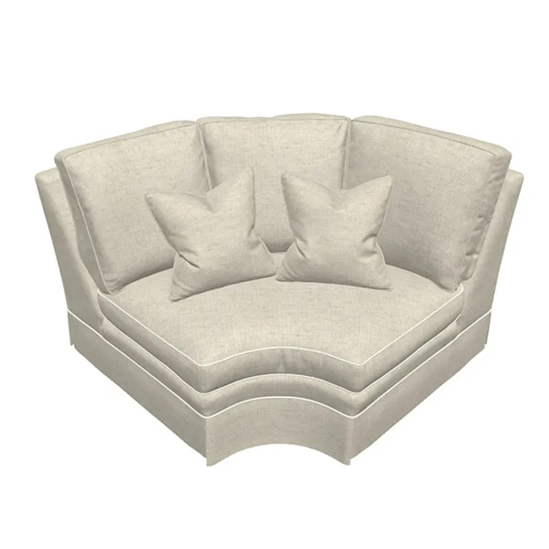 Leather Sectional Curved Corner Loveseat