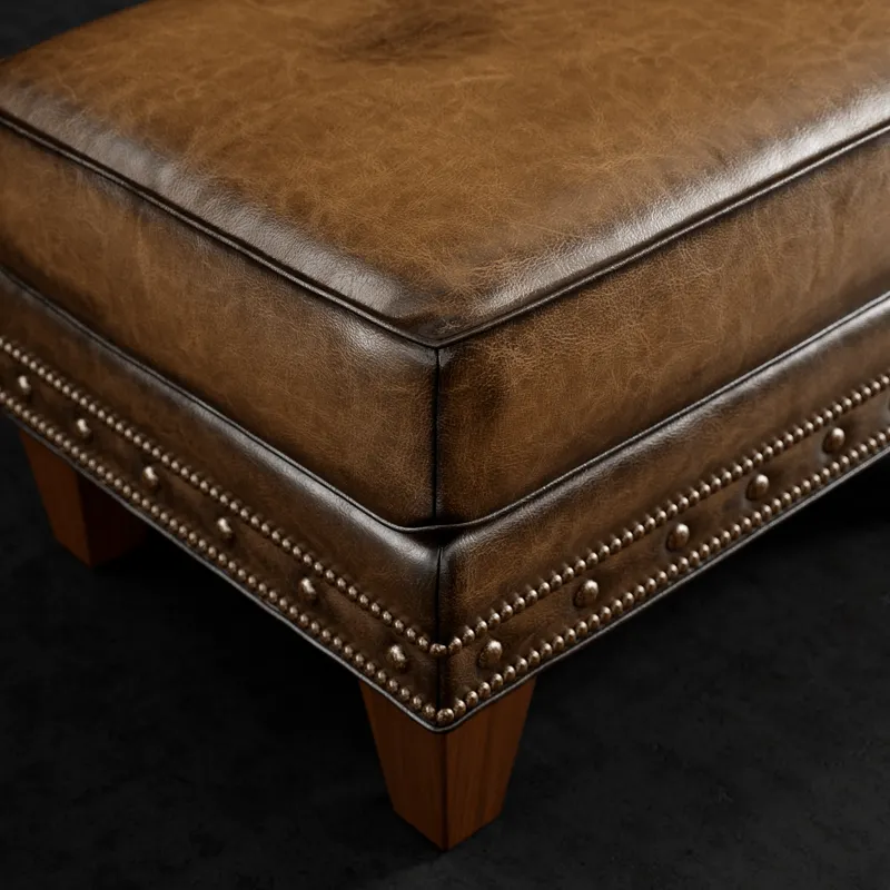 Leather Ottoman