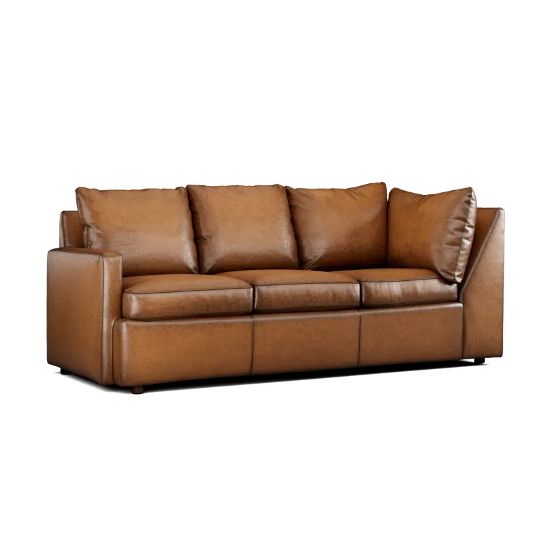 Leather Left Arm Sofa
