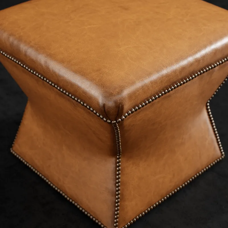 Leather Ottoman