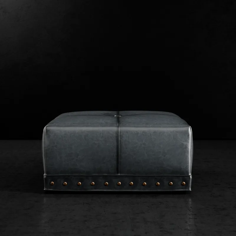 Leather Ottoman