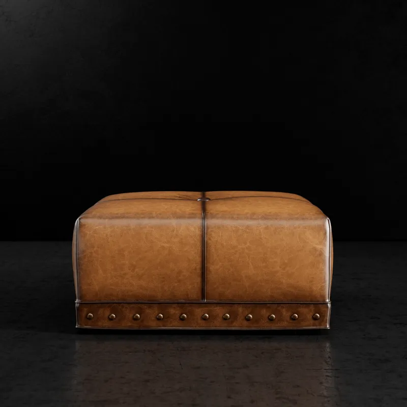 Leather Ottoman
